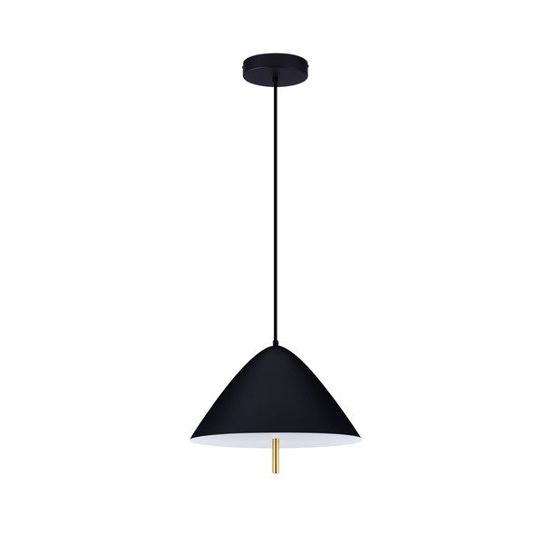 Mat crna metalna LED viseća svjetiljka s metalnim sjenilom ø 40 cm Oros – Nova Luce