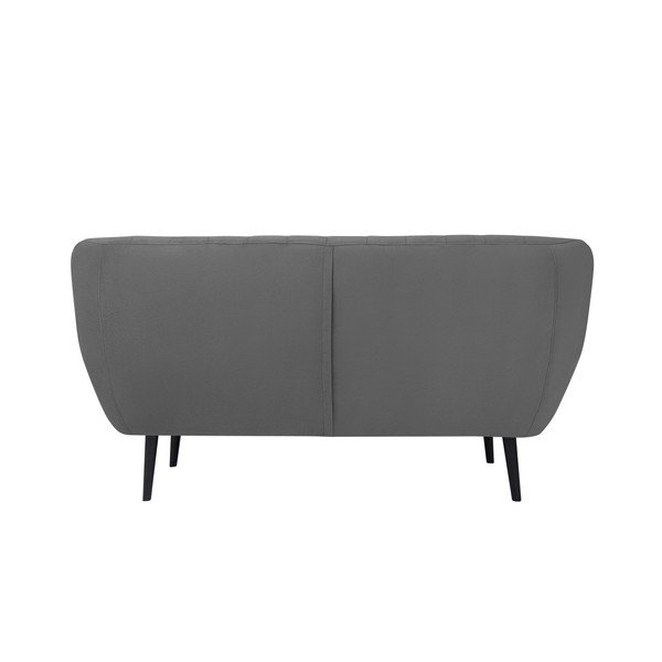 Siva sofa za dvije Mazzini Sofe Toscane, crne noge-image-2