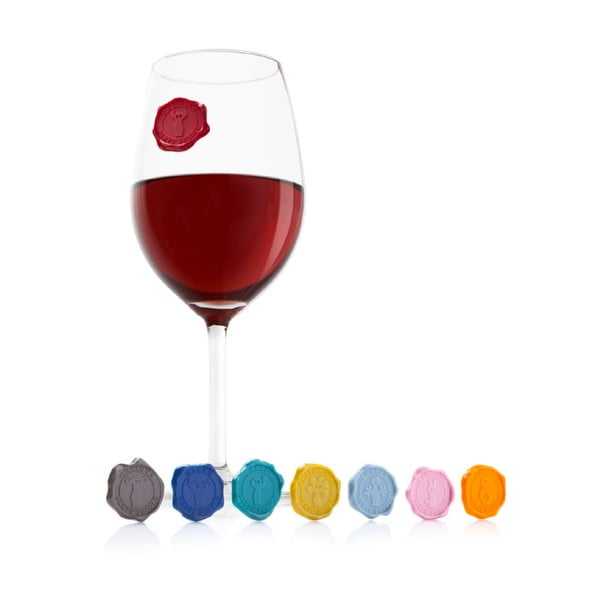 Set od 8 naljepnica za Vacu Vin čašu za vino