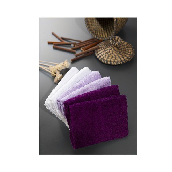 Set od 6 Hill Purple ručnika, 30x30 cm-image-1