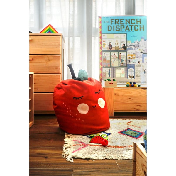 Crvena dječja vreća za sjedenje Apple - Little Nice Things-image-1