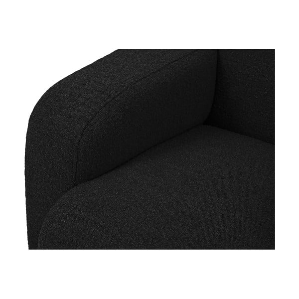 Crna kutna garnitura od bouclé tkanine (s desnim kutom) Molino – Micadoni Home-image-4