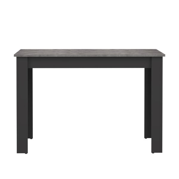 Crni blagovaonski stol s pločom u betonskom dekoru 110x70 cm Nice - TemaHome 