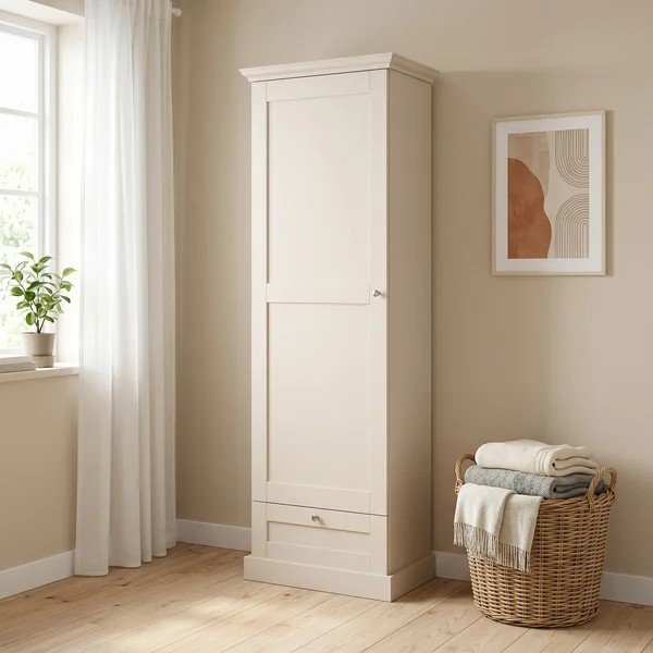 Bež garderobni ormar u mat dekoru 60x180x35 cm Binz – Støraa-image-1