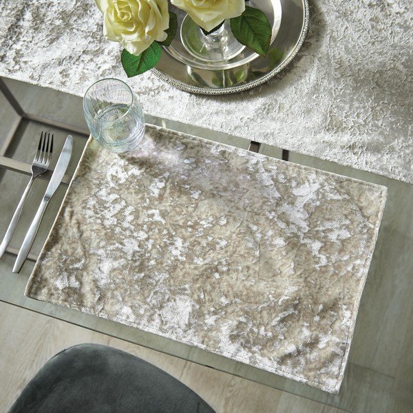 Platnena podloga 2 kom 46x30 cm Crushed Velvet - Catherine Lansfield-image-1