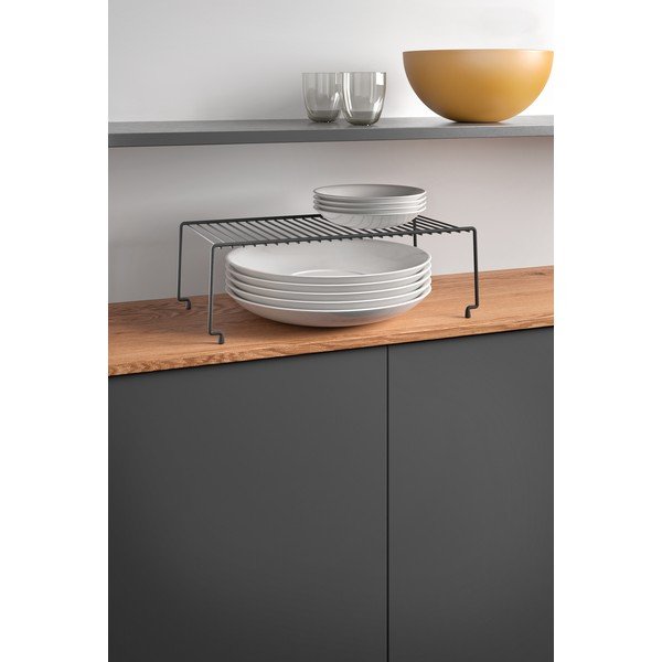 Crna dodatna polica za kuhinju Metaltex Brooklyn Lava-image-3