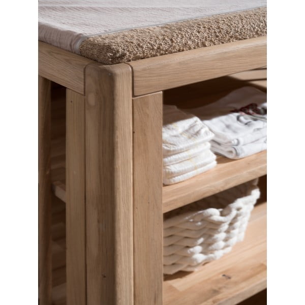 Dječja komoda od punog hrasta s promjenjivim stolom u prirodnoj boji 100x95x55 cm Forrest – Vipack-image-3