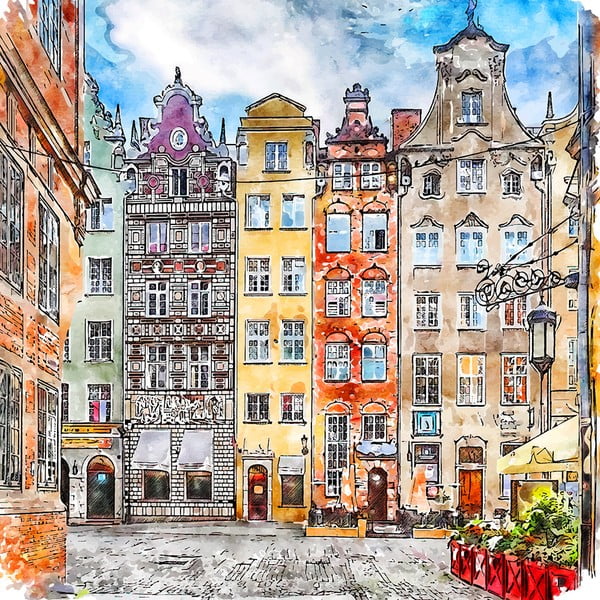 Slika 50x50 cm Gdansk – Fedkolor