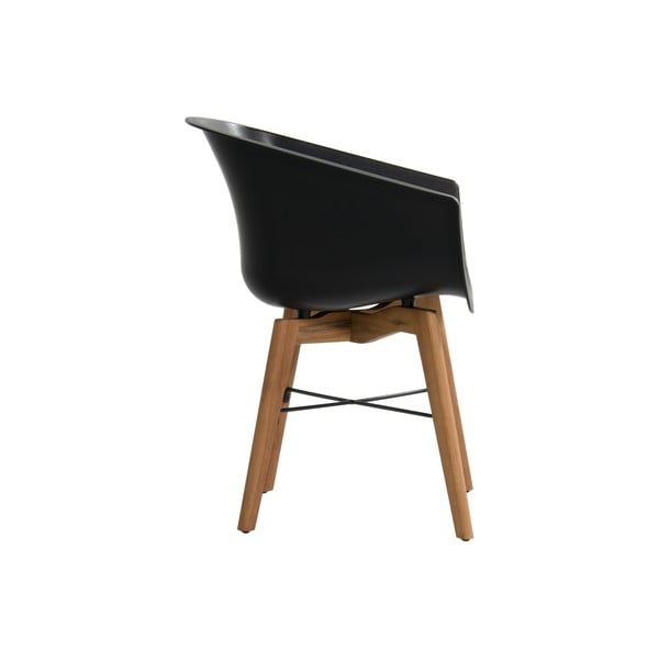 Crne plastične vrtne stolice u setu 2 kom Amalia – Hartman-image-3