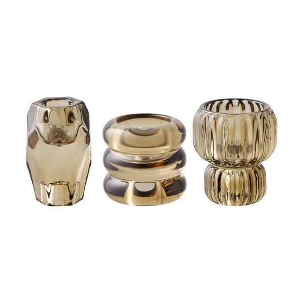 Stakleni svijećnjaci u setu za svijeću lučicu 3 kom – House Nordic