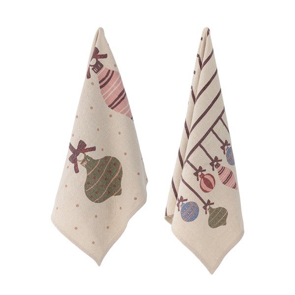 Pamučna kuhinjska krpa 2 kom s božićnim motivom 71x45 cm Ornamentia – Bloomingville-image-1