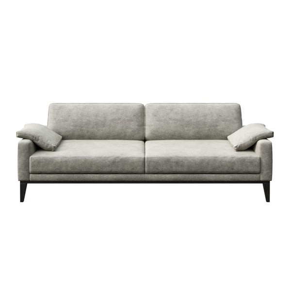 Siva sofa od imitacije kože MESONICA Musso, 211 cm
