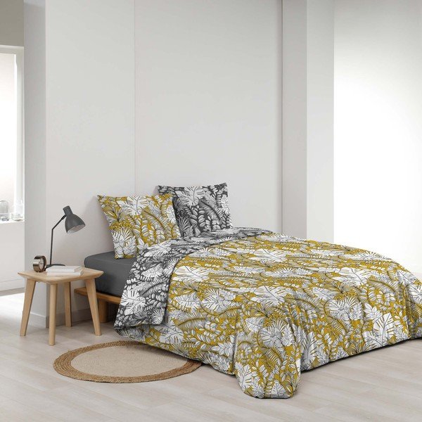 Žuta  posteljina za bračni krevet/za produženi krevet od mikrovlakana 240x220 cm Calaos – douceur d'intérieur-image-2
