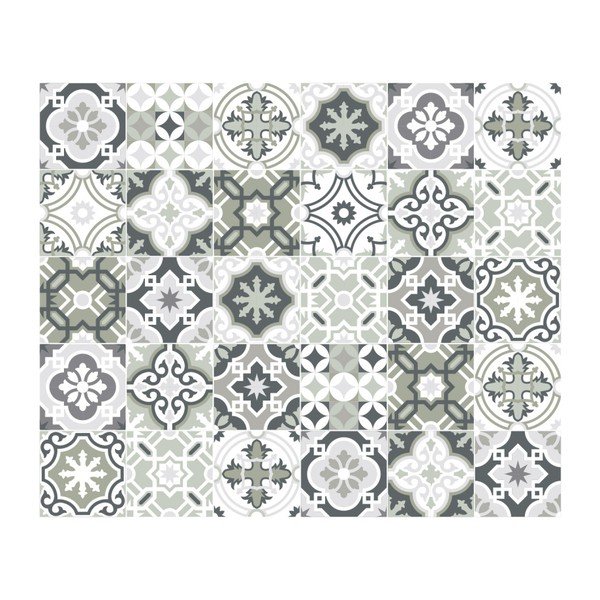 Set od 30 zidnih naljepnica Ambiance Cement Tiles Shades of Grey Oslo zidne naljepnice, 15 x 15 cm-image-2