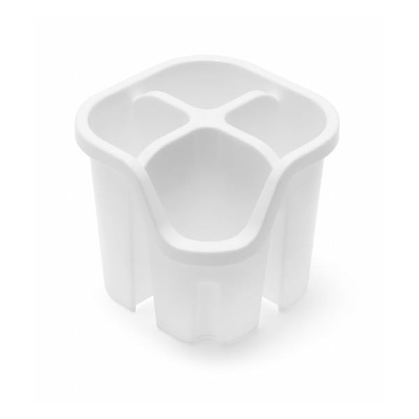 Bijeli plastičan ocjeđivač za posuđe za pribor 14x14 cm Signature – Addis