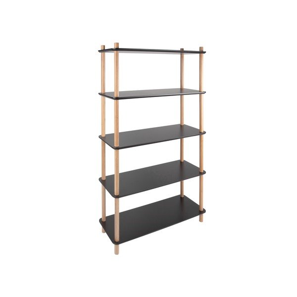 Crni regal s bambusovim nogama Leitmotiv Cabinet Simplicity-image-2