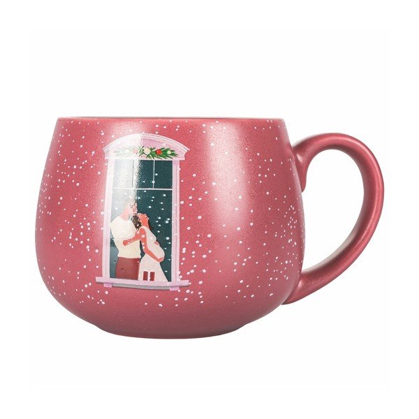 Ružičasta božićna porculanska šalica 400 ml Pink Xmas - VDE Tivoli 1996-image-1