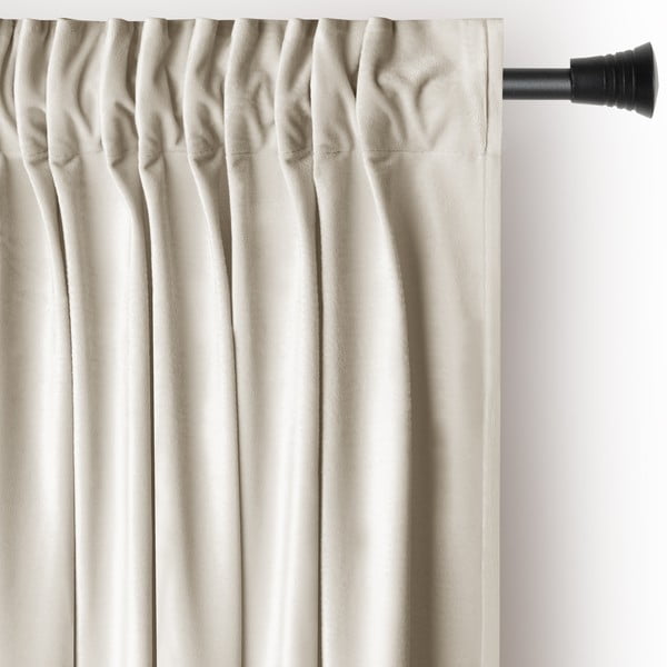 Bež zavjesa za djelomično zamračenje od samta 140x270 cm Pleat – Restilo