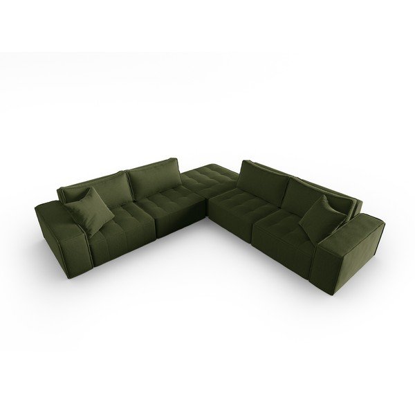 Zelena kutna garnitura Mike – Micadoni Home-image-2