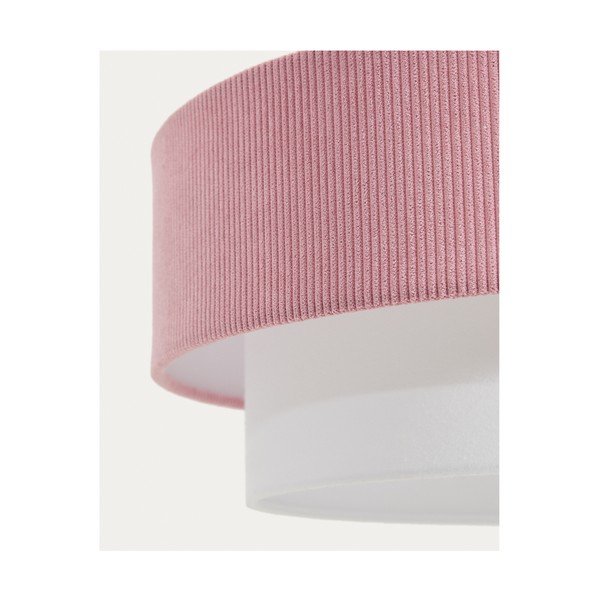 Bijela/svijetlo ružičasta dječja svjetiljka s tekstilnim sjenilom Bianella – Kave Home-image-3