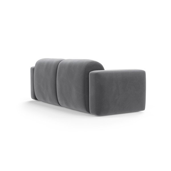 Siva baršunasti sofa 220 cm Strino – Cosmopolitan Design-image-2