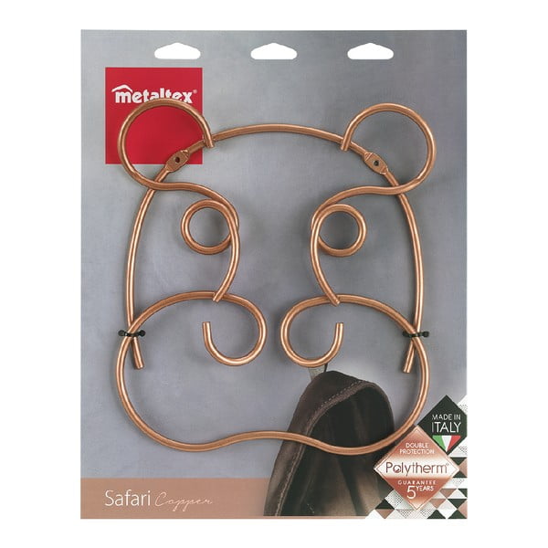Željezna zidna kuka u bakrenoj boji Hippo – Metaltex-image-2
