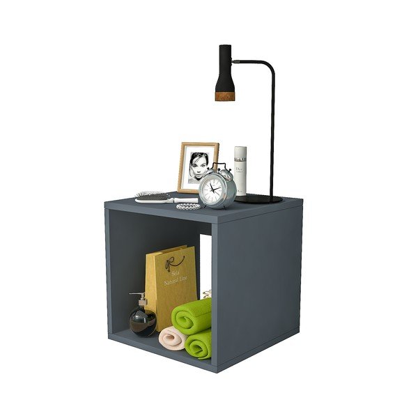 Sivi noćni ormarić Biga - Gauge Concept-image-1