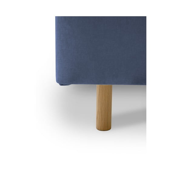 Plavi tapecirani bračni krevet s podnicom 180x200 cm Zee – Scandic-image-4