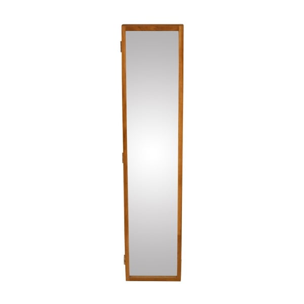 Zidno ogledalo s kutijom za ključeve od masivnog hrasta Canett Uno, 20 x 90 cm