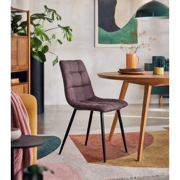 Set od 2 tamno smeđe blagovaonske stolice House Nordic Middelfart-image-1