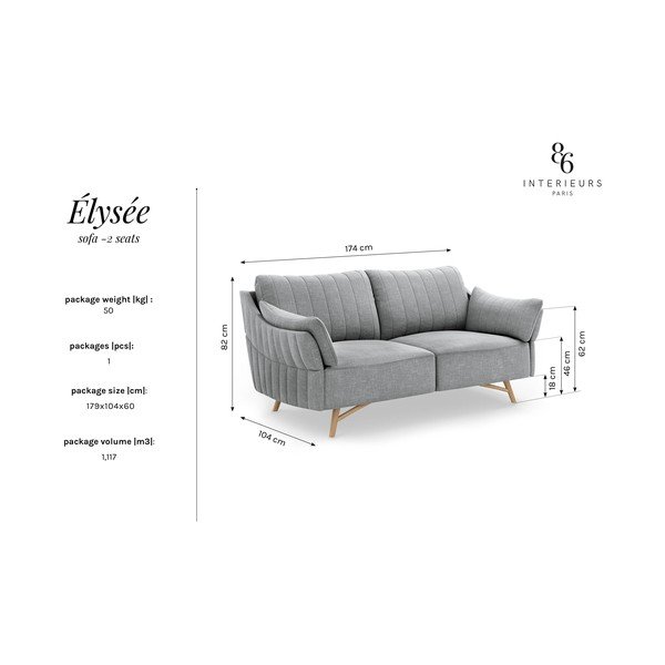Siva sofa Interieurs 86 Elysée, 174 cm-image-4