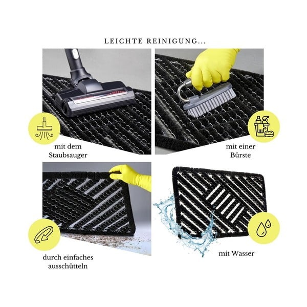 Otirač od kokosovih vlakana 40x60 cm Coco Black – Hanse Home-image-3