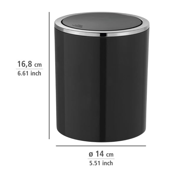 Crna kanta za otpad Wenko Inca, 2 l-image-3