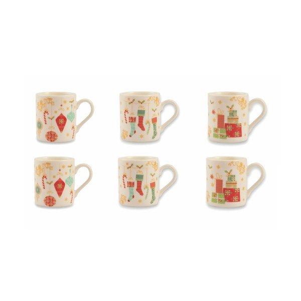 Set od 6 šalica od koštanog porculana Villa d'Este Sweetxmas Tazzine Caffe Albero