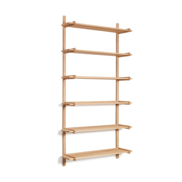 Modularni sustav polica od punog hrasta u prirodnoj boji 110x202 cm Sitra – Kave Home
