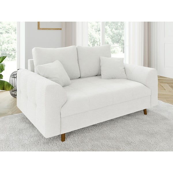 Bijela sofa od bouclé tkanine 150 cm Ariella – Ropez-image-3
