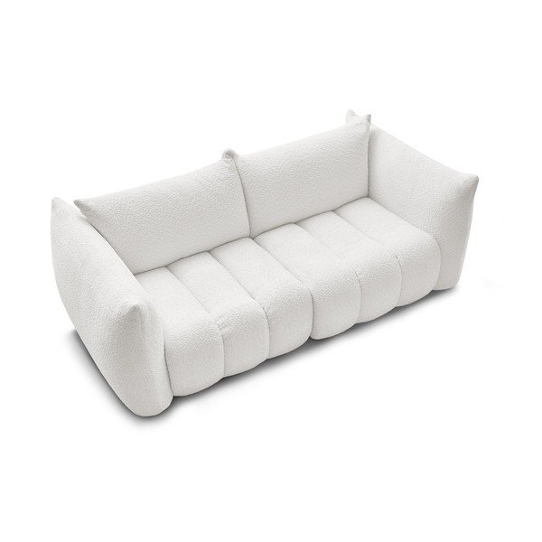 Bijela sofa od bouclé tkanine 234 cm Azra – Bobochic Paris-image-3