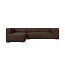 Tamnosmeđa kožna kutna garnitura (lijevi kut) Madame - Windsor & Co Sofas