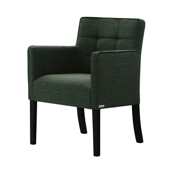 Zelena stolica s nogama od crne bukve Ted Lapidus Maison Freesia