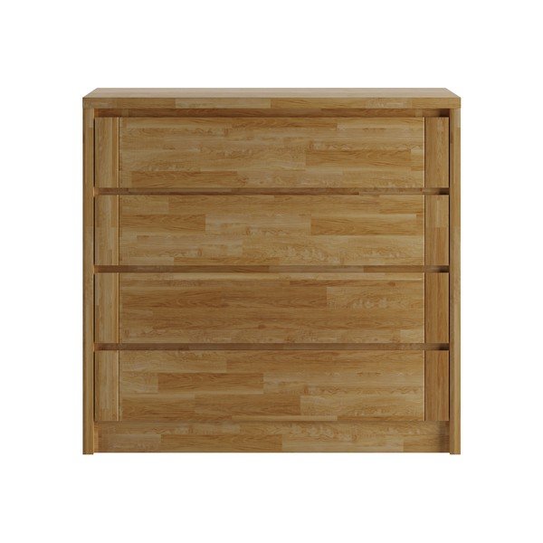 Niska komoda od punog hrasta u prirodnoj boji 105x96 cm Timo – Olivia Living-image-2