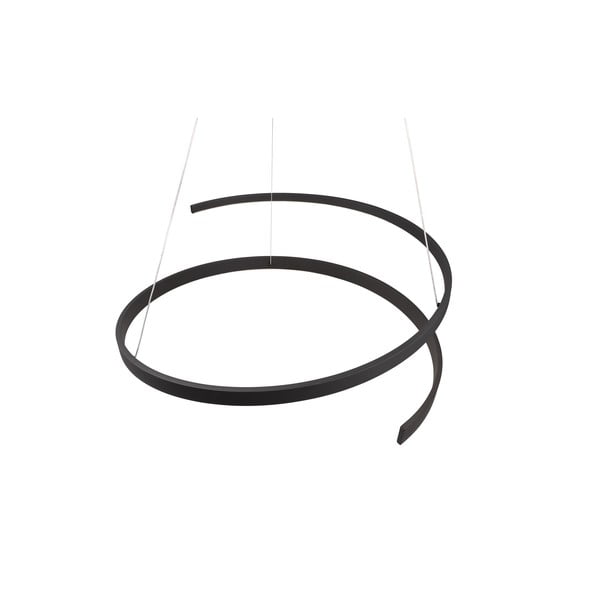 Crna LED viseća svjetiljka s metalnim sjenilom ø 75 cm Cinardi – CINQUE-image-1