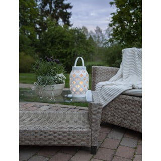 Bijela lampa Star Trading Flame Lantern, visina 23 cm