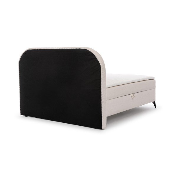 Bijeli boxspring krevet s prostorom za odlaganje 200x200 cm Ornes – Ropez-image-4