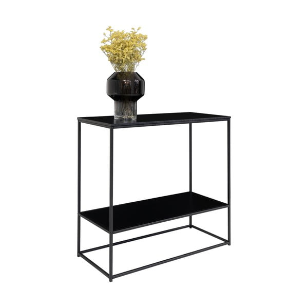 Crni pomoćni stol s crnom pločom stola 80x36 cm Vita – House Nordic-image-2