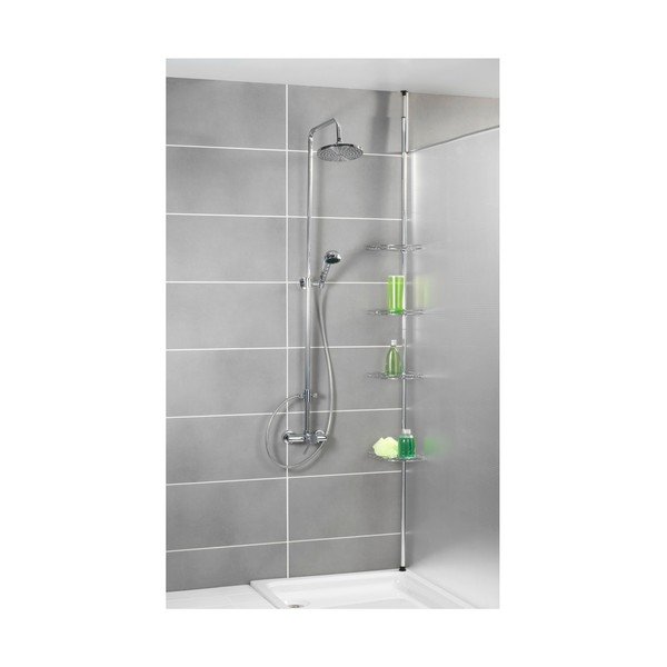 Teleskopska kutna polica za tuš kabinu Wenko Prea Shine, 28 x 20 cm-image-2