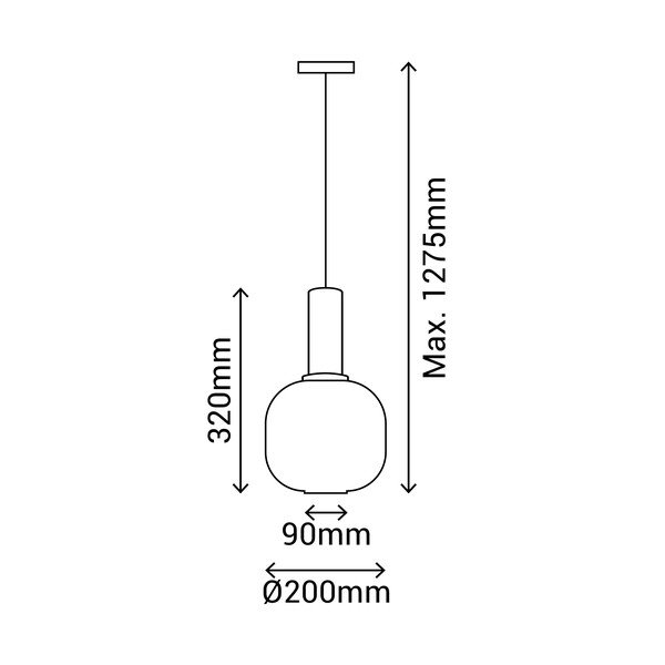 Crna visilica SULION Garbo, visina 127,5 cm-image-2