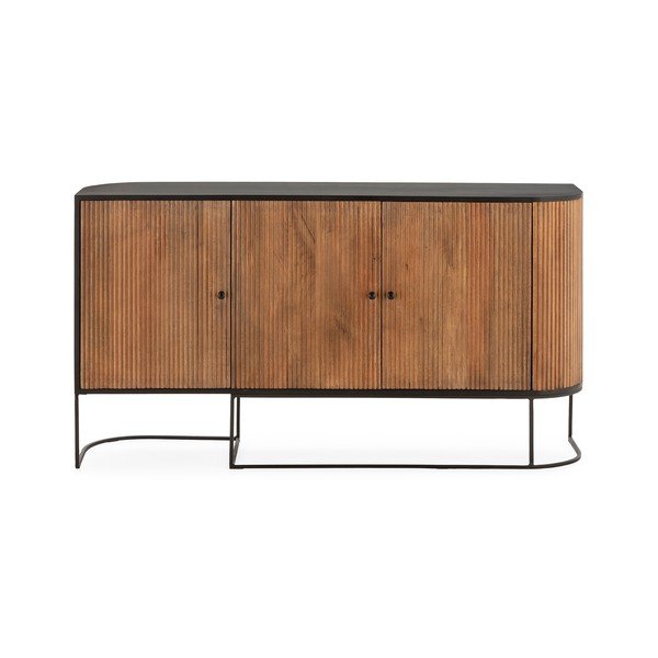 Komoda od masivnog manga u prirodnoj boji 165x90x40 cm Curve – MOME-image-2