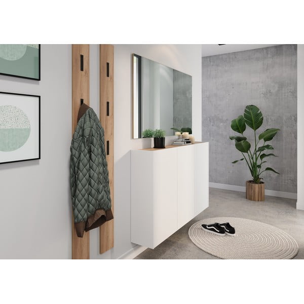 Bijeli viseći ormarić u dekoru hrasta 138x87x25 cm Libbiano – Germania-image-4