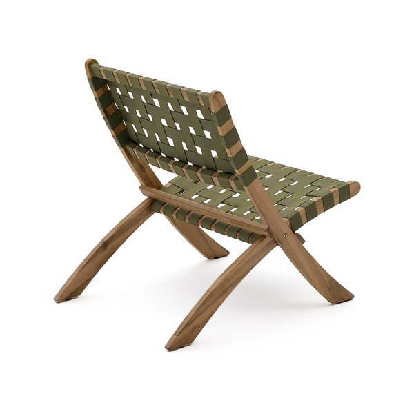 Zelena vrtna fotelja od masivnog drveta Chabeli – Kave Home-image-4