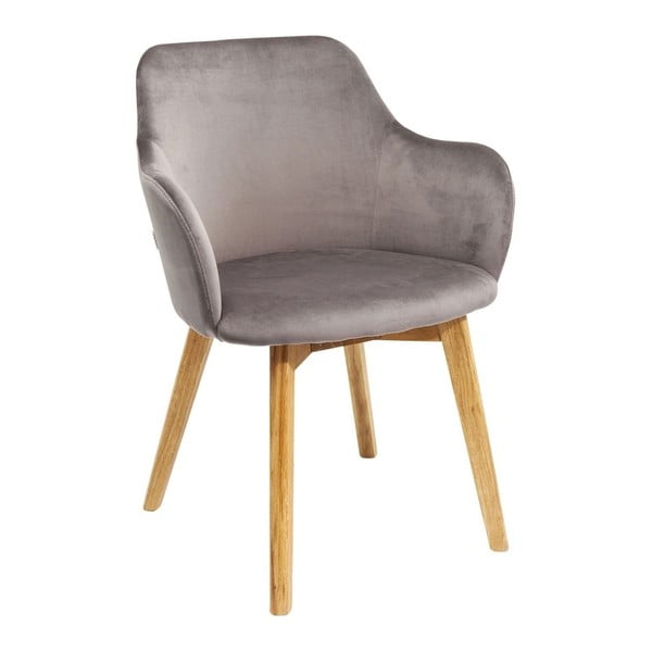 Tamnosiva stolica s hrastovim nogama Kare Design